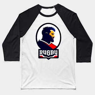 Rugby Design Baseball T-Shirt